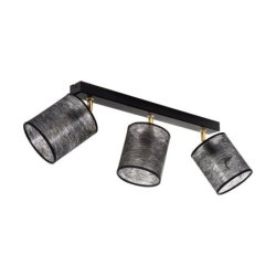 Nevoa Lampa Sufitowa 3xE27 Max.25W Czarny/Złoty/Czarny