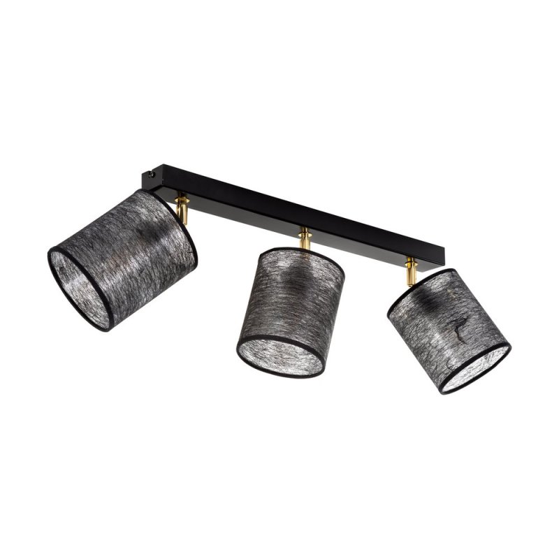 Nevoa Lampa Sufitowa 3xE27 Max.25W Czarny/Złoty/Czarny