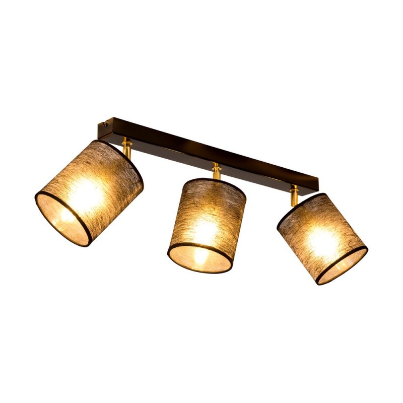 Nevoa Lampa Sufitowa 3xE27 Max.25W Czarny/Złoty/Czarny