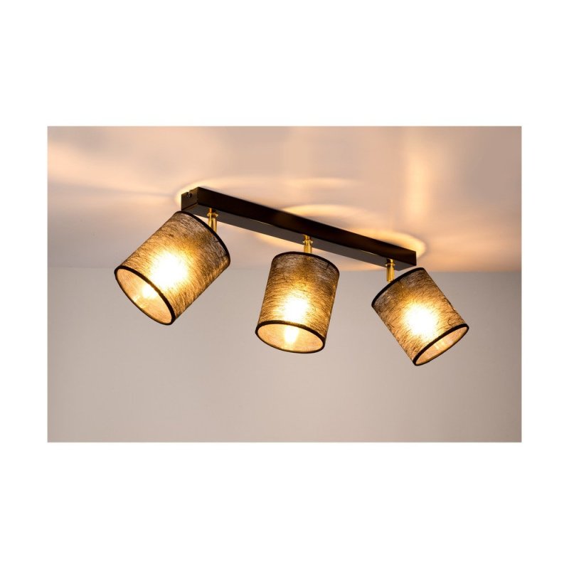 Nevoa Lampa Sufitowa 3xE27 Max.25W Czarny/Złoty/Czarny