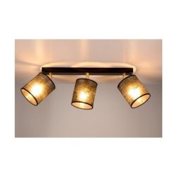 Nevoa Lampa Sufitowa 3xE27 Max.25W Czarny/Złoty/Czarny