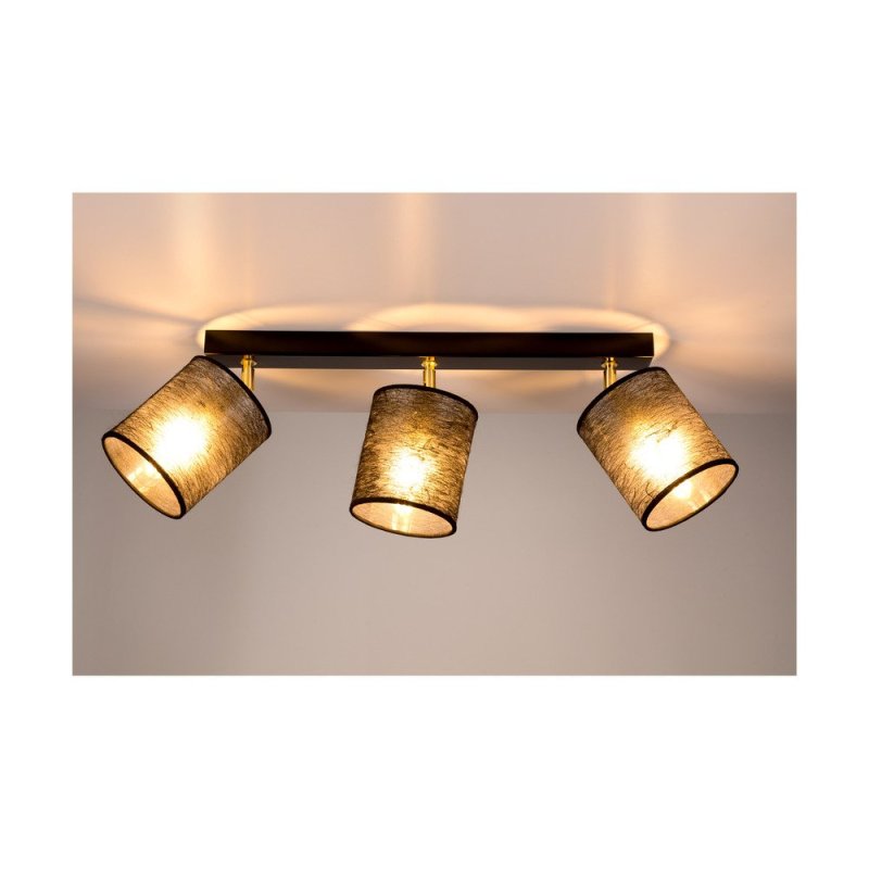 Nevoa Lampa Sufitowa 3xE27 Max.25W Czarny/Złoty/Czarny