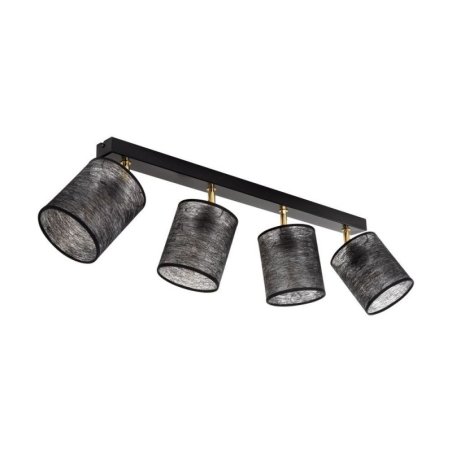 Nevoa Lampa Sufitowa 4xE27 Max.25W Czarny/Złoty/Czarny