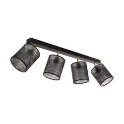 Nevoa Lampa Sufitowa 4xE27 Max.25W Czarny/Złoty/Czarny