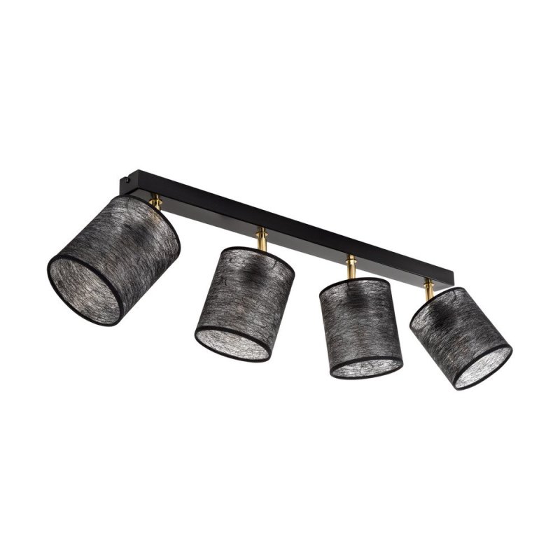Nevoa Lampa Sufitowa 4xE27 Max.25W Czarny/Złoty/Czarny
