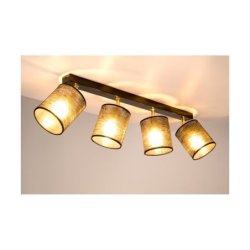 Nevoa Lampa Sufitowa 4xE27 Max.25W Czarny/Złoty/Czarny