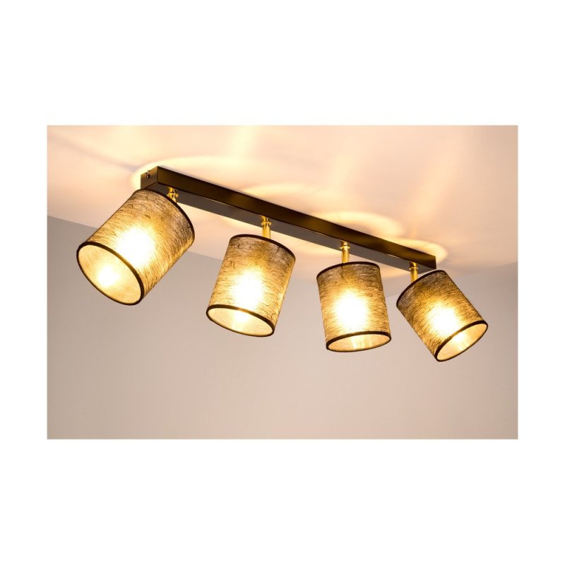 Nevoa Lampa Sufitowa 4xE27 Max.25W Czarny/Złoty/Czarny