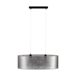 Nevoa Lampa Wisząca 2xE27 Max.40W Czarny/Transparentny PVC/Srebrny