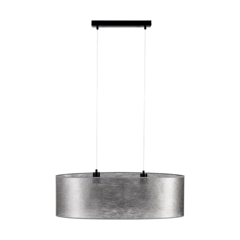 Nevoa Lampa Wisząca 2xE27 Max.40W Czarny/Transparentny PVC/Srebrny