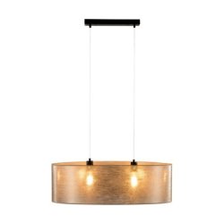 Nevoa Lampa Wisząca 2xE27 Max.40W Czarny/Transparentny PVC/Srebrny