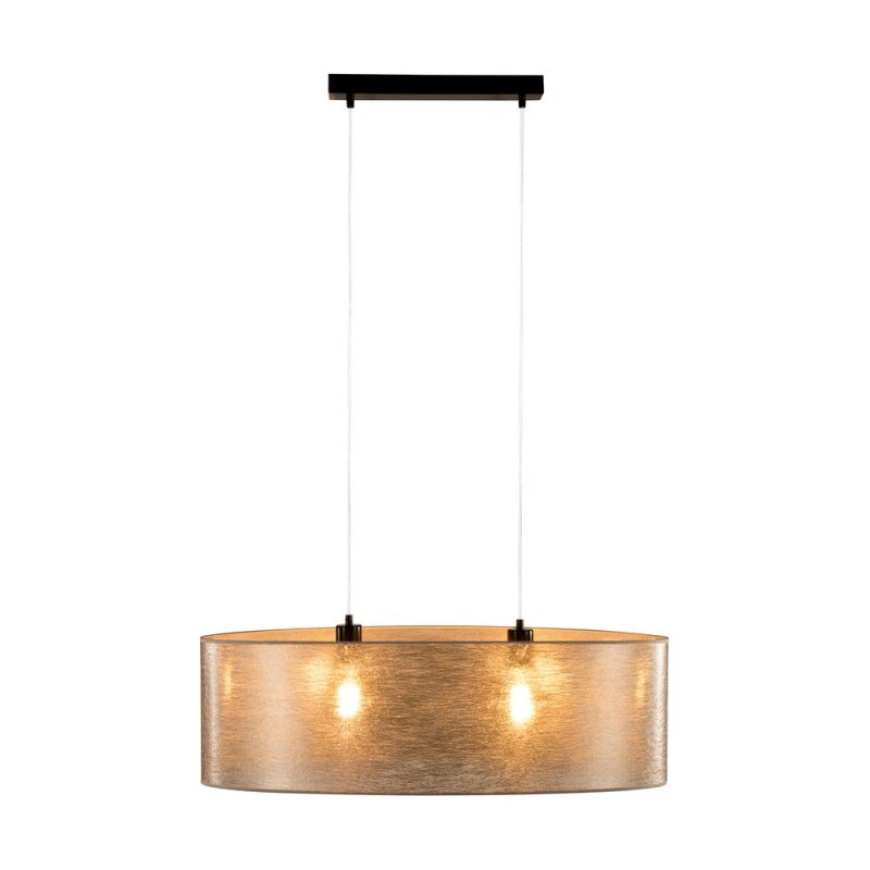 Nevoa Lampa Wisząca 2xE27 Max.40W Czarny/Transparentny PVC/Srebrny