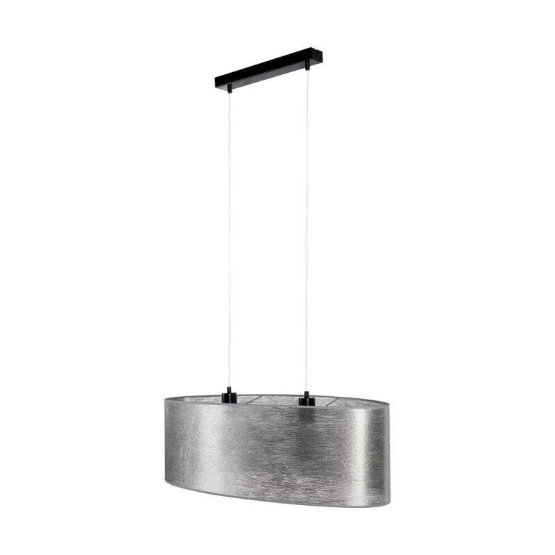 Nevoa Lampa Wisząca 2xE27 Max.40W Czarny/Transparentny PVC/Srebrny