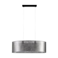 Nevoa Lampa Wisząca 2xE27 Max.40W Czarny/Transparentny PVC/Srebrny