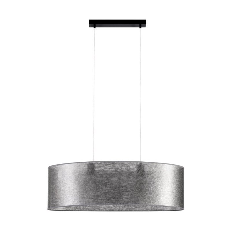 Nevoa Lampa Wisząca 2xE27 Max.40W Czarny/Transparentny PVC/Srebrny