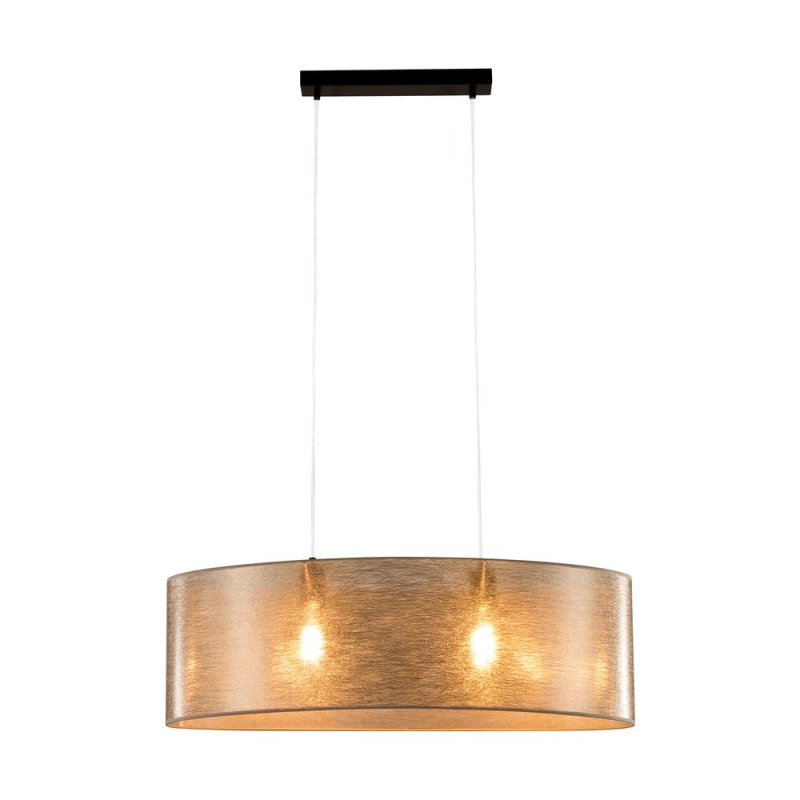 Nevoa Lampa Wisząca 2xE27 Max.40W Czarny/Transparentny PVC/Srebrny