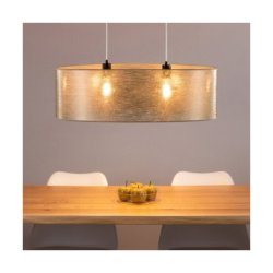 Nevoa Lampa Wisząca 2xE27 Max.40W Czarny/Transparentny PVC/Srebrny