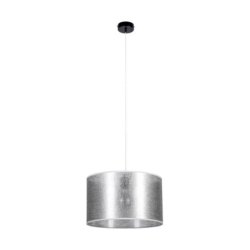 Nevoa Lampa Wisząca 1xE27 Max.60W Czarny/Transparentny PVC/Srebrny