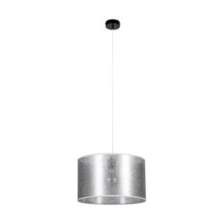 Nevoa Lampa Wisząca 1xE27 Max.60W Czarny/Transparentny PVC/Srebrny
