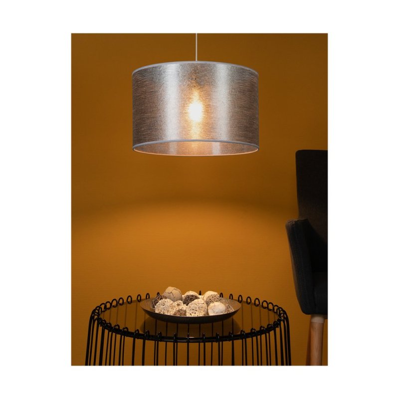 Nevoa Lampa Wisząca 1xE27 Max.60W Czarny/Transparentny PVC/Srebrny