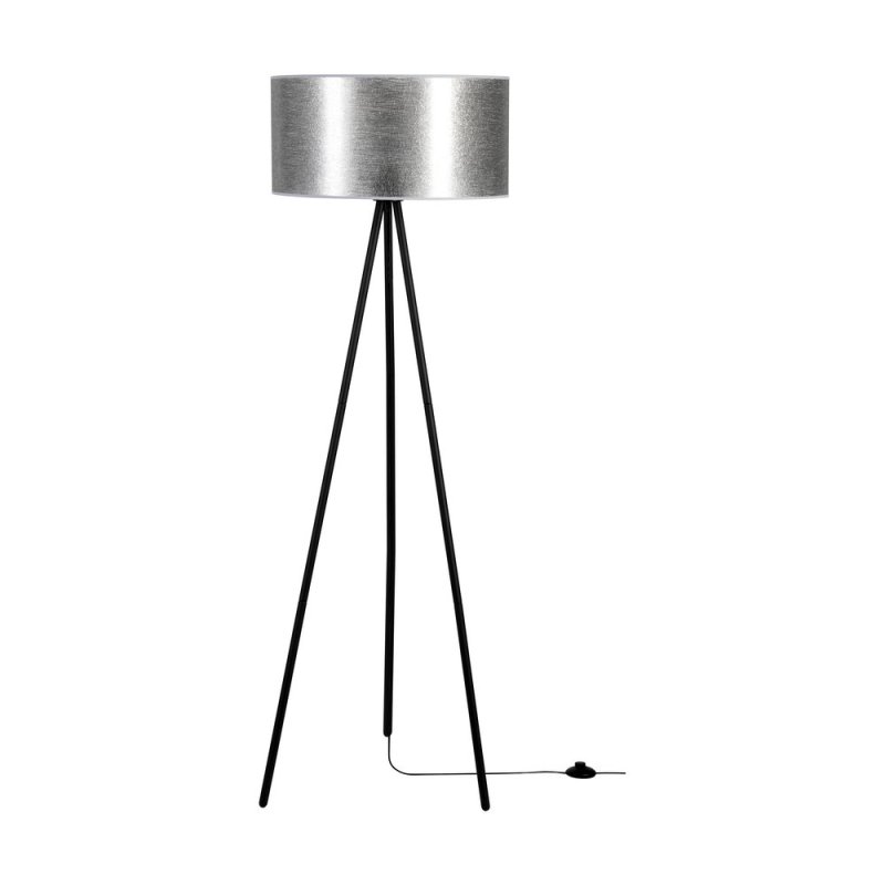 Nevoa Lampa Podłogowa 1xE27 Max.40W Czarny/Srebrny