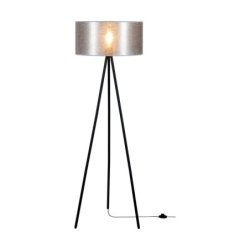 Nevoa Lampa Podłogowa 1xE27 Max.40W Czarny/Srebrny