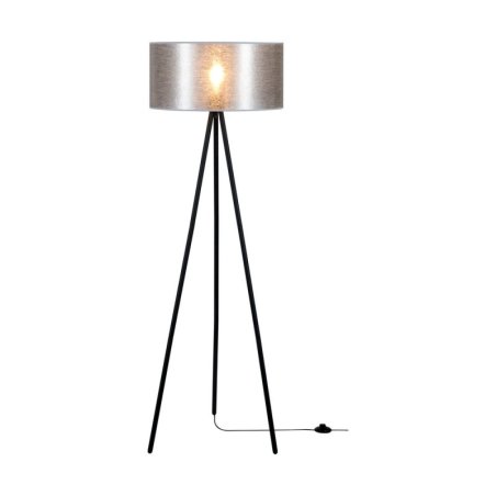 Nevoa Lampa Podłogowa 1xE27 Max.40W Czarny/Srebrny