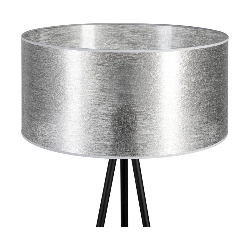 Nevoa Lampa Podłogowa 1xE27 Max.40W Czarny/Srebrny