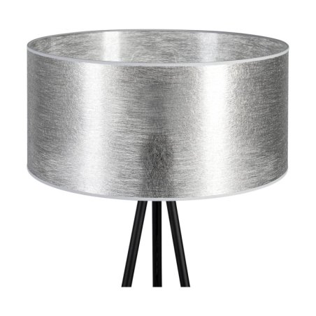 Nevoa Lampa Podłogowa 1xE27 Max.40W Czarny/Srebrny