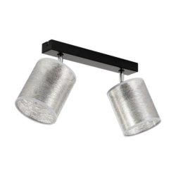 Nevoa Lampa Sufitowa 2xE27 Max.25W Czarny/Chrom/Srebrny