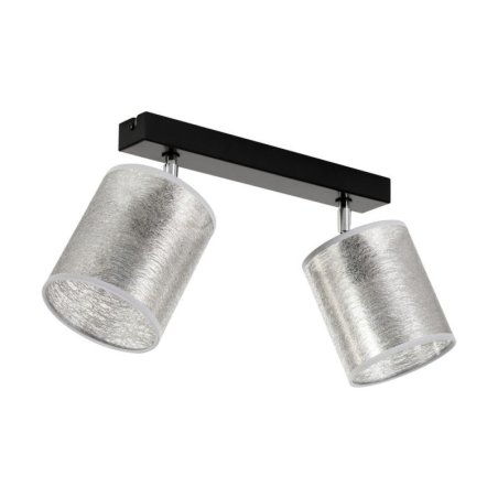 Nevoa Lampa Sufitowa 2xE27 Max.25W Czarny/Chrom/Srebrny