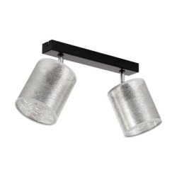 Nevoa Lampa Sufitowa 2xE27 Max.25W Czarny/Chrom/Srebrny