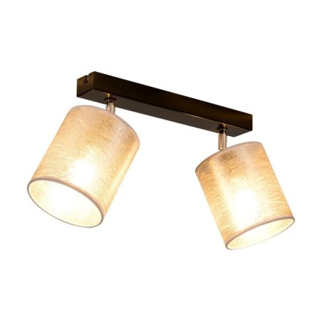 Nevoa Lampa Sufitowa 2xE27 Max.25W Czarny/Chrom/Srebrny