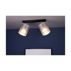 Nevoa Lampa Sufitowa 2xE27 Max.25W Czarny/Chrom/Srebrny