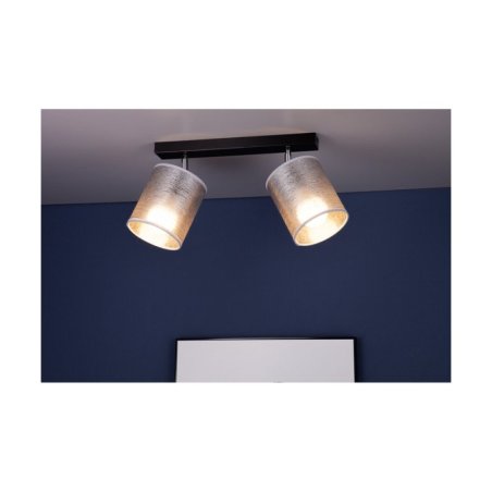 Nevoa Lampa Sufitowa 2xE27 Max.25W Czarny/Chrom/Srebrny
