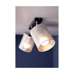 Nevoa Lampa Sufitowa 2xE27 Max.25W Czarny/Chrom/Srebrny