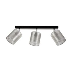 Nevoa Lampa Sufitowa 3xE27 Max.25W Czarny/Chrom/Srebrny