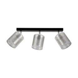 Nevoa Lampa Sufitowa 3xE27 Max.25W Czarny/Chrom/Srebrny