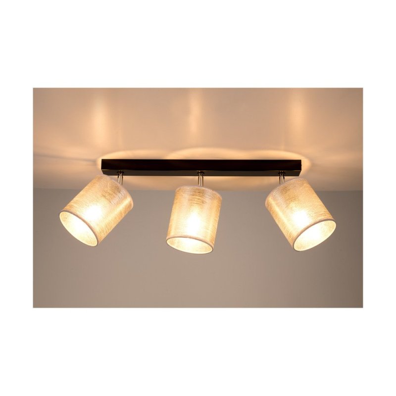 Nevoa Lampa Sufitowa 3xE27 Max.25W Czarny/Chrom/Srebrny