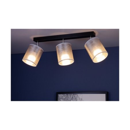 Nevoa Lampa Sufitowa 3xE27 Max.25W Czarny/Chrom/Srebrny