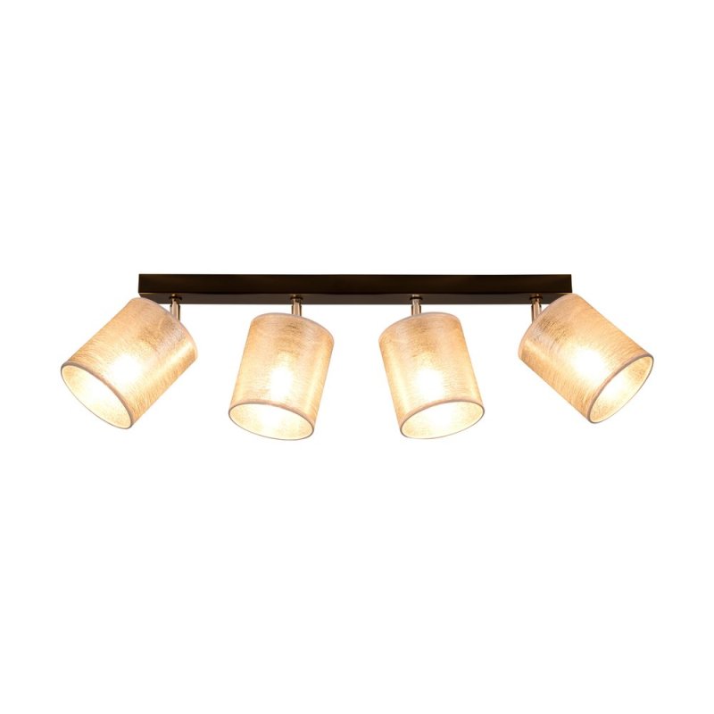 Nevoa Lampa Sufitowa 4xE27 Max.25W Czarny/Chrom/Srebrny