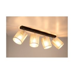 Nevoa Lampa Sufitowa 4xE27 Max.25W Czarny/Chrom/Srebrny