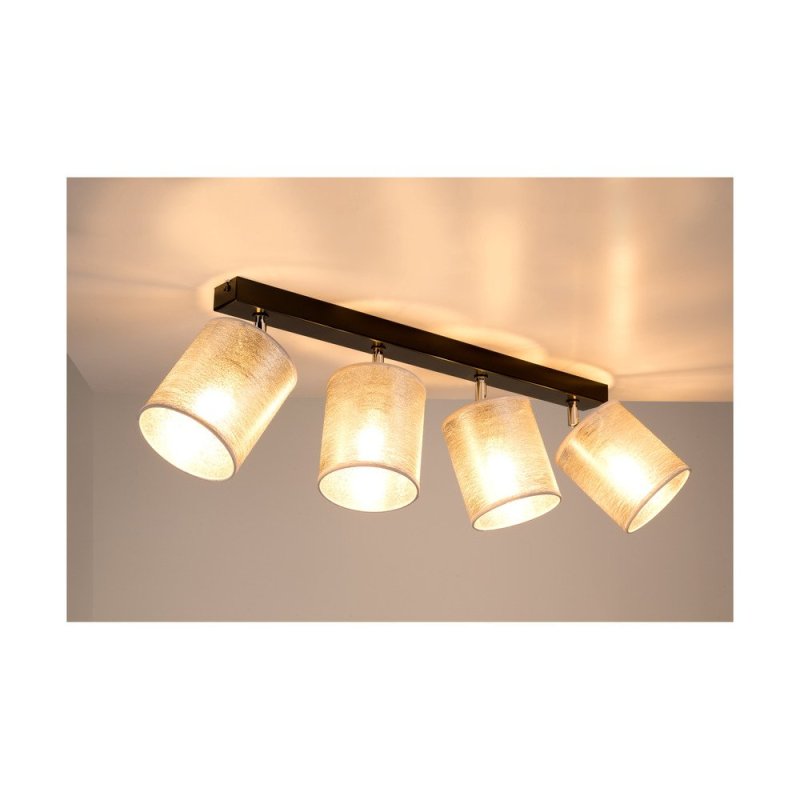 Nevoa Lampa Sufitowa 4xE27 Max.25W Czarny/Chrom/Srebrny