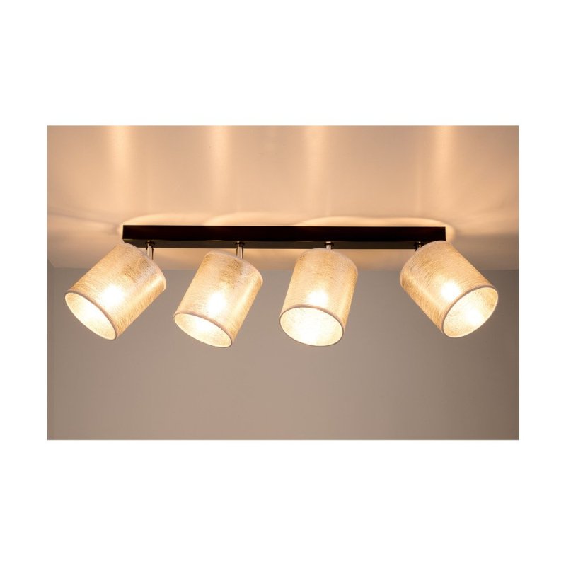 Nevoa Lampa Sufitowa 4xE27 Max.25W Czarny/Chrom/Srebrny