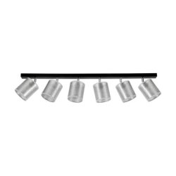 Nevoa Lampa Sufitowa 6xE27 Max.25W Czarny/Chrom/Srebrny