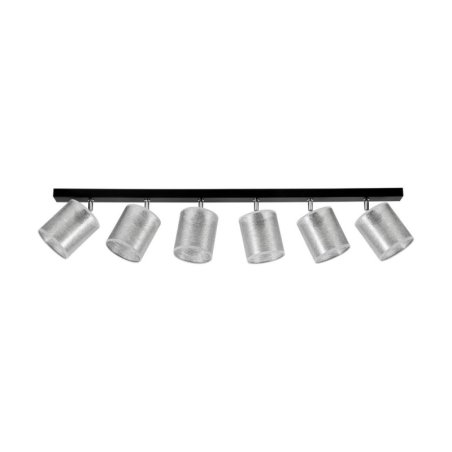 Nevoa Lampa Sufitowa 6xE27 Max.25W Czarny/Chrom/Srebrny