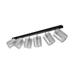 Nevoa Lampa Sufitowa 6xE27 Max.25W Czarny/Chrom/Srebrny