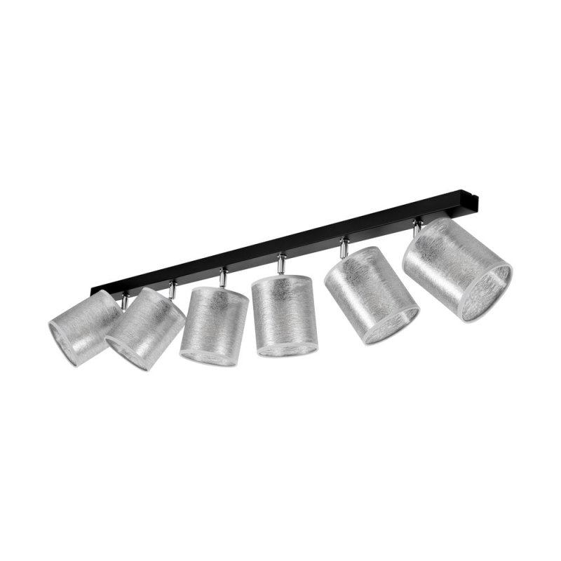 Nevoa Lampa Sufitowa 6xE27 Max.25W Czarny/Chrom/Srebrny