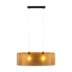 Nevoa Lampa Wisząca 2xE27 Max.40W Czarny/Transparentny PVC/Złoty