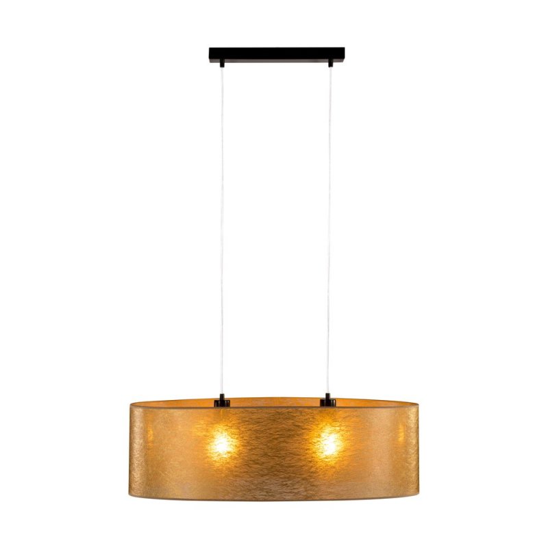 Nevoa Lampa Wisząca 2xE27 Max.40W Czarny/Transparentny PVC/Złoty