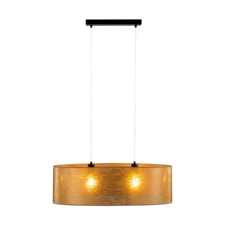 Nevoa Lampa Wisząca 2xE27 Max.40W Czarny/Transparentny PVC/Złoty